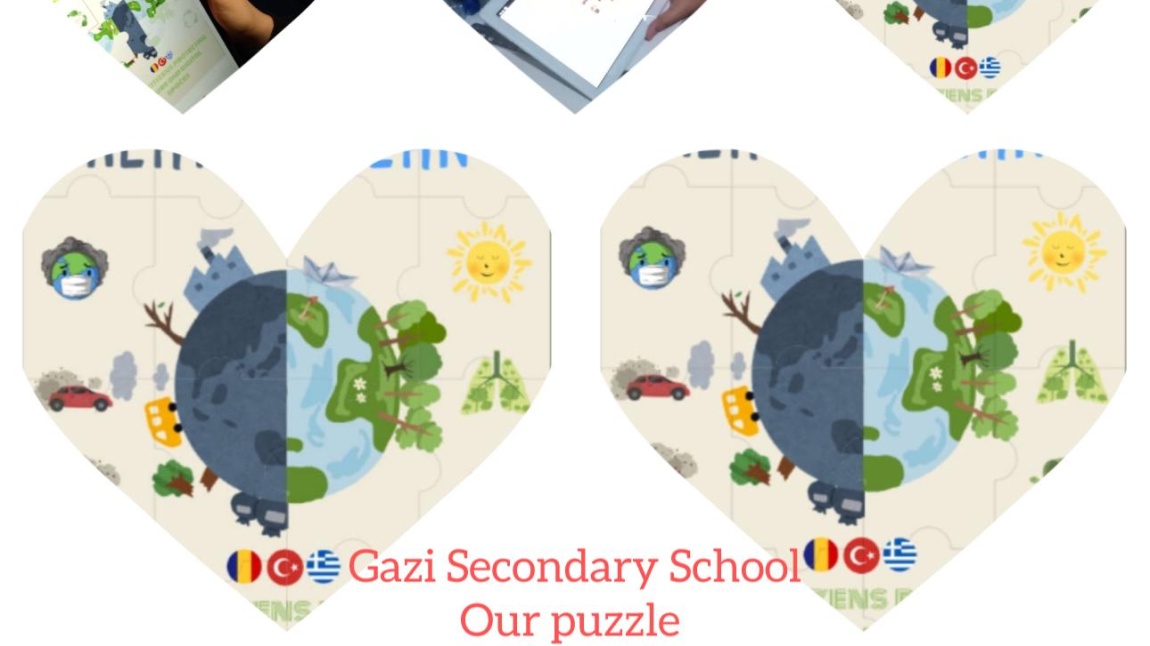 6. Sınıf  E-twinning öğrencileri proje logosunu puzzle olarak yaptılar ve çok eğlendiler.